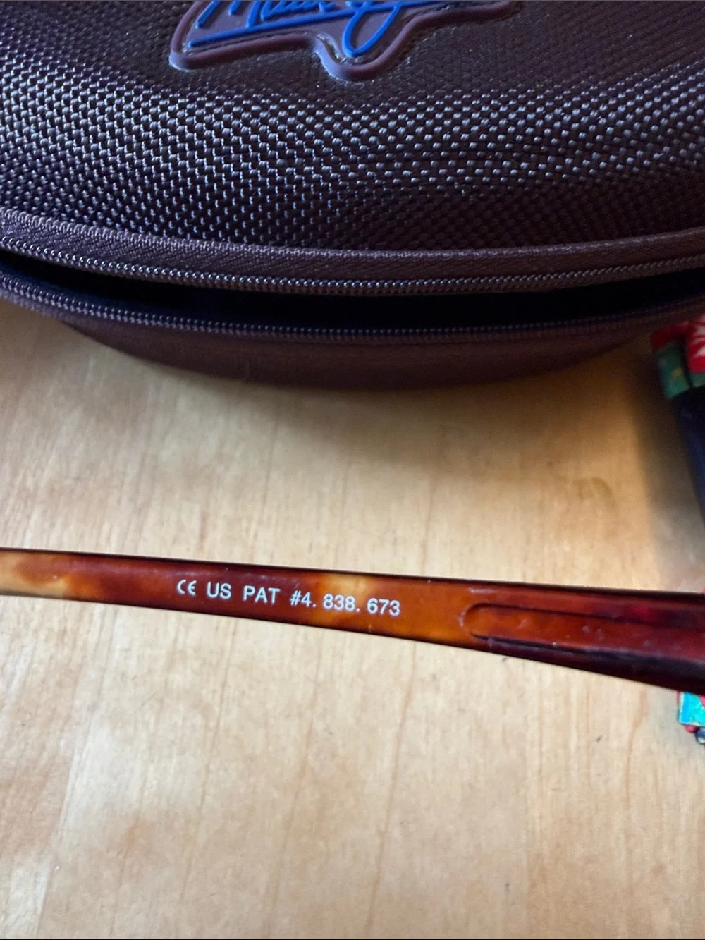 Maui Jim Brown Tortoise Malaga Sunglasses with Brown Case and Floral cloth